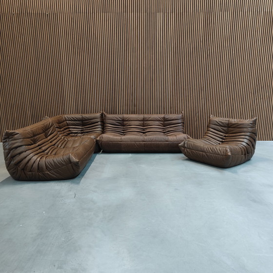 Image 1 of Ligne Roset Togo Set Mocca Leder