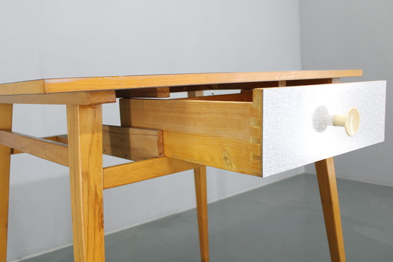 Image 1 of 1960s Side Table with Formica Top and Drawer, Czechoslovakia