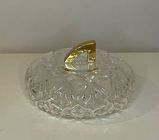 Vintage Walther Glas Kristallen Snoepschaal/bonbonnière Jaren '70/'80