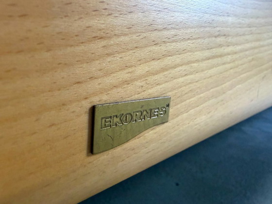 Vintage Pegasus 3 Seater Reclining Sofa by Ekornes, Norway, 1990s – Leather, Wood (photo 9 of 13)