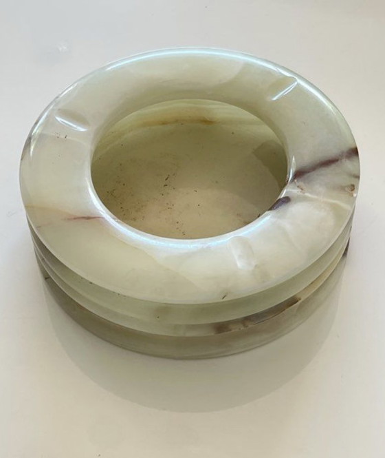 Image 1 of Vintage Green Onyx ashtray - Made in Italy - 1960s