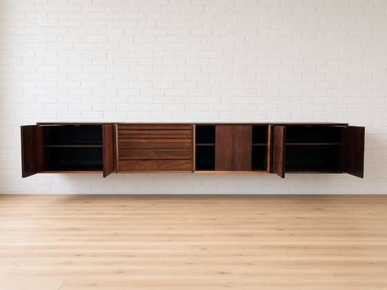 Poul Cadovius Floating Wall Mounted Rosewood Sideboard by CADO, 1960s. (photo 4 of 13)