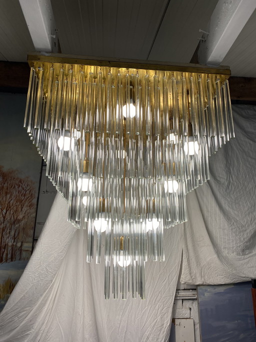 Lámpara colgante vintage de Murano italiana de 1970