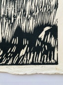Libbe Venema - Paysage linogravé vintage - années 1980