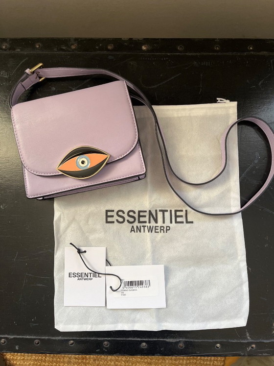 Borsa a tracolla Essentiel Antwerp con motivo occhio diabolico, Lilla, Borse a tracolla, Pelle, Metallo, Viola (foto 2 di 6)