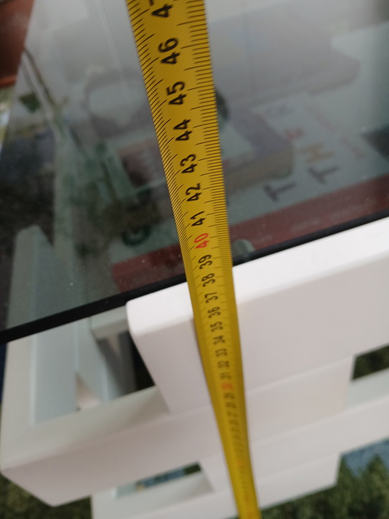 Image 1 of Tavolino laterale vintage in vetro fumé