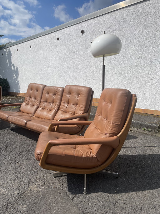 Fauteuil pivotant et canapé vintage Eugen Schmidt (Soloform)