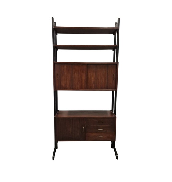 Vintage wall cabinet modular wall rack Formule furniture bookcase – Shelving unit, Wood (photo 3 of 15)
