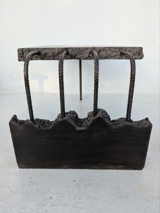 Image 1 of Wallavibe - D.B - Tavolino da caffè - Tavolo a L - Stile brutalista - Mobile scultoreo