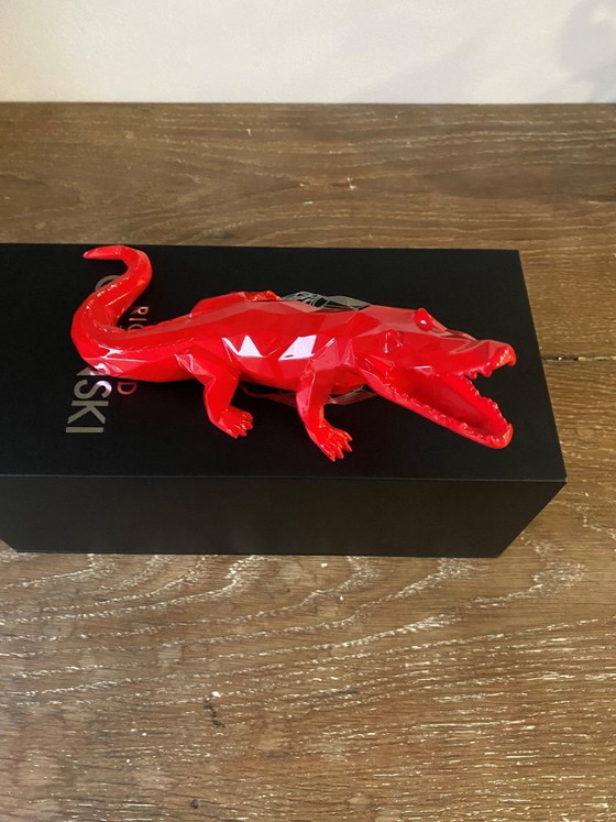 Image 1 of Crocodile CROCO Spirit Red edition by Richard Orlinski, new 2024