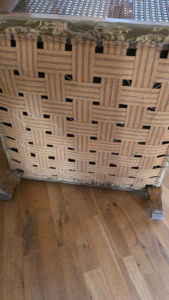 Image 1 of Divano inglese in noce + tavolo abbinato