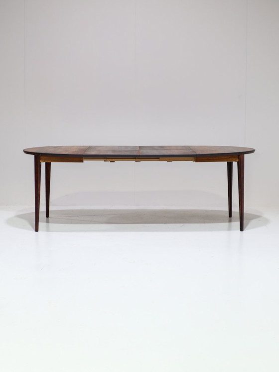 Image 1 of Henry Rosengren Hansen round extendable dining table rosewood