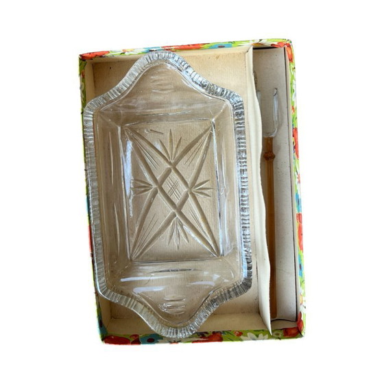 Image 1 of Ensaladera de cristal para aperitivos Bohemia, Checoslovaquia Años 70