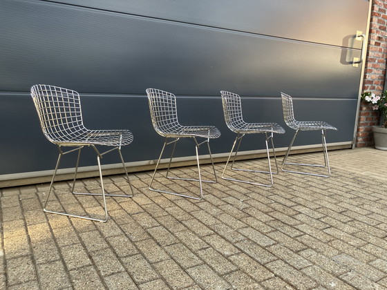 Image 1 of 4x original Knoll Bertoia Side Chairs Chrom im Top Zustand!