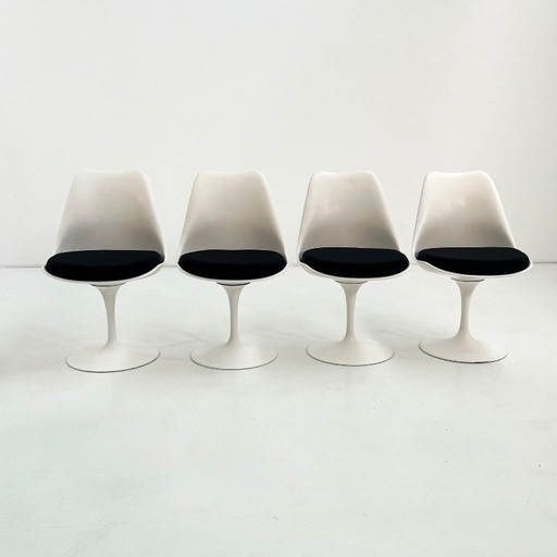 Set of 4 Swivel Tulip Dining Chairs by Eero Saarinen for Knoll, 1970s