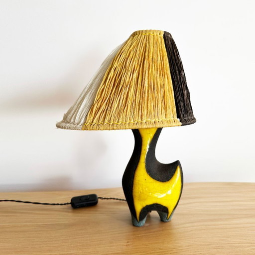 Lampada vintage di Lilette e Gilbert Valentin per Les Archanges, Francia 1950