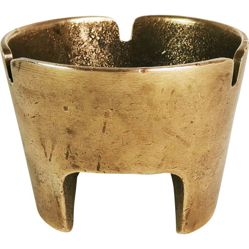 Vintage cast brass ashtray, Denmark 1970