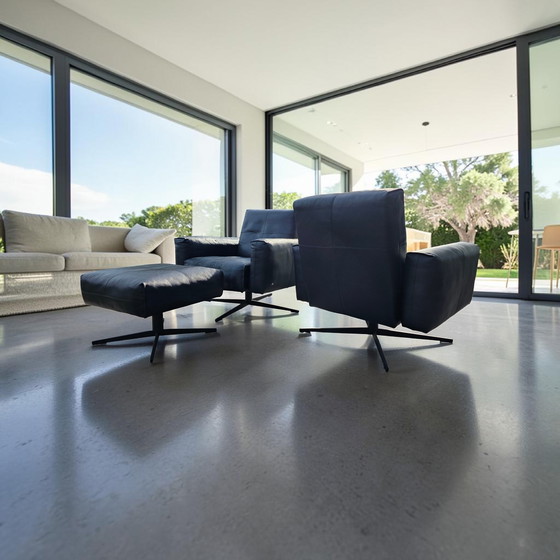 Image 1 of Rolf Benz 50 design swivel armchair 2x + Ottoman