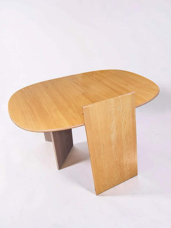 Image 1 of Table de salle à manger extensible vintage danoise en bois massif clair