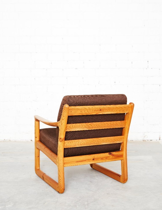 Fauteuil et tabouret en pin de style danois moderne par C. F. C. Silkeborg – Wood (photo 9 of 20)