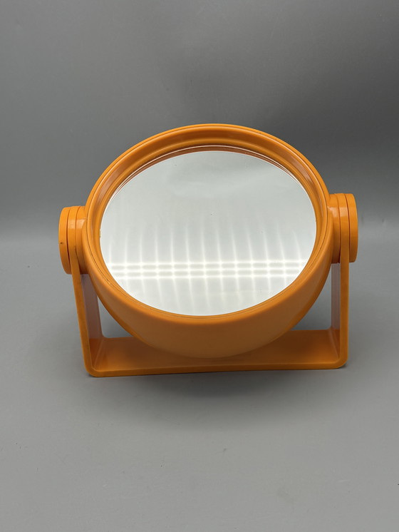 Image 1 of Vintage orange double-sided mirror