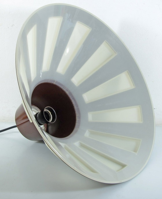 Lampada a Sospensione Vintage UFO Space Age Anni '70 | Marrone Bianco – Lampade a sospensione, Plastica (photo 9 of 9)