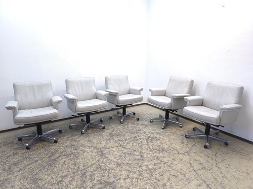 5x De Sede DS 35 Set Chairs swivel armchair Desede leather armchair