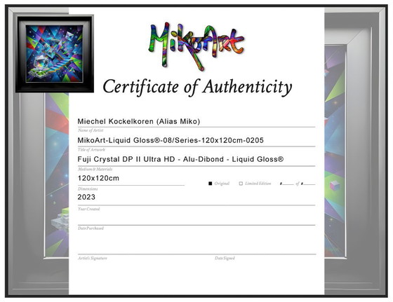 Image 1 of MikoArt-Liquid Gloss®-08/Series-120x120cm-0205