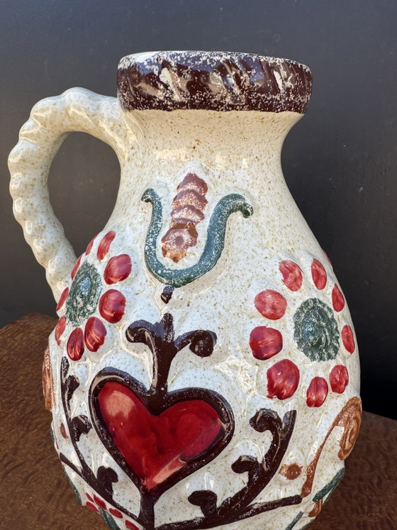 Image 1 of West German ceramic pitcher vase from the 1960s