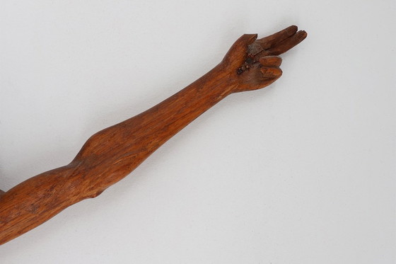 Image 1 of Handgeschnitztes Eichenholzkruzifix oder Corpus Christi, Belgien ca. 1900