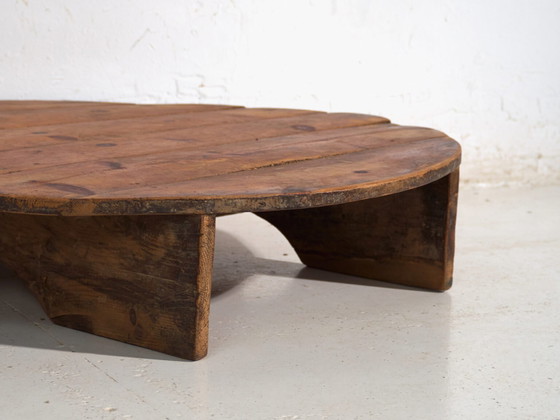 Tavolino basso rotondo antico in legno di pino – Europa Centrale, circa 1940 – Tavolini da caffè, Rustic (photo 19 of 40)