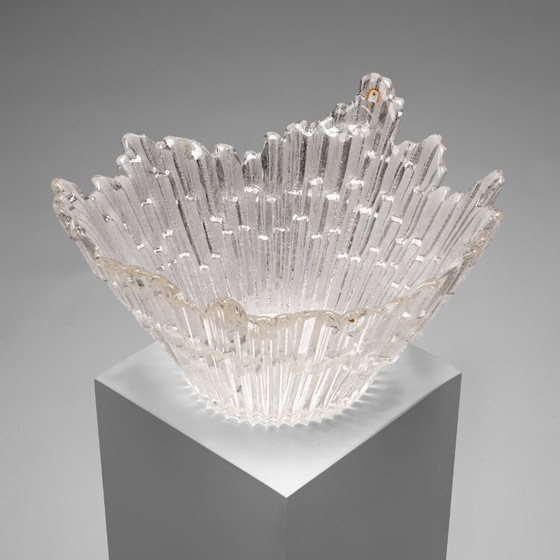 ‘Norrsken’ grote glazen kom van Tauno Wirkkala voor Humppila Oy, Finland, jaren 70 – Schalen, Glass (photo 3 of 6)