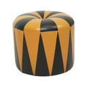Pouf rotondo vintage in similpelle anni '60