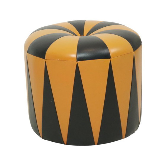 Image 1 of Pouf rotondo vintage in similpelle anni '60