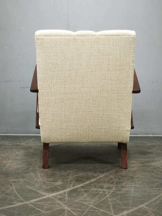 Image 1 of Fauteuil Art Déco Jindřich Halabala en bois courbé, Tchécoslovaquie 1940
