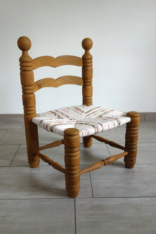 Brutalist chair attributed to Charles Dudouyt, 1940s