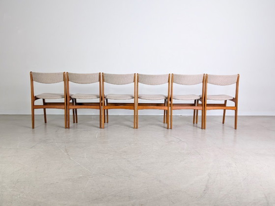 Image 1 of Set originale di 6 sedie Erik Buch, stile metà secolo, teak vintage