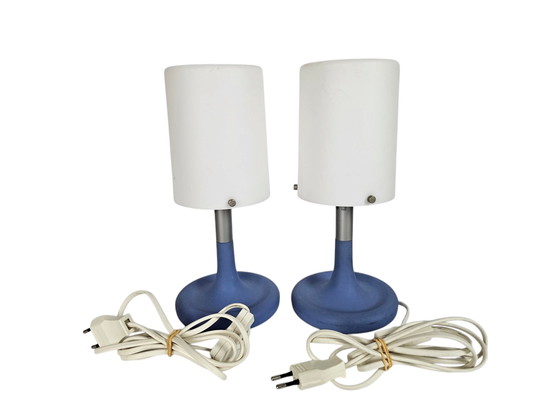 Image 1 of Ikea - Zweden - B0010 - tafellampjes (2) - kunststof design - 90's