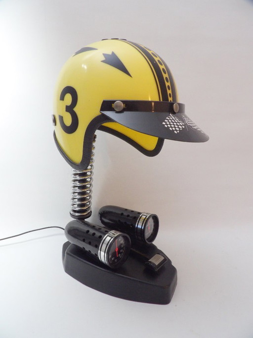 FF Leuchten - Lampe pour casque de moto-cross rétro années 1970 - RARE