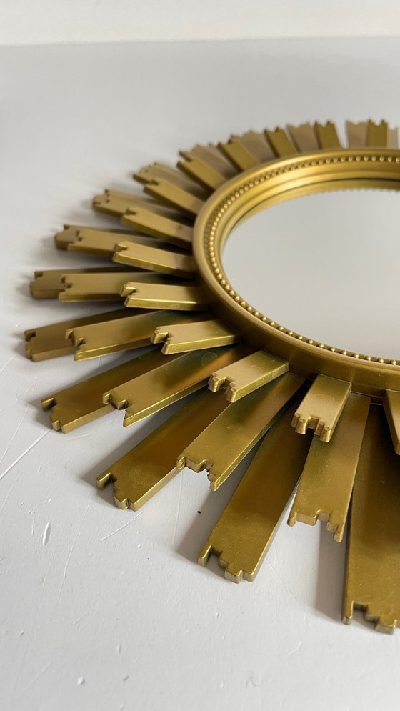 Image 1 of Vintage stijl gouden zonnespiegel