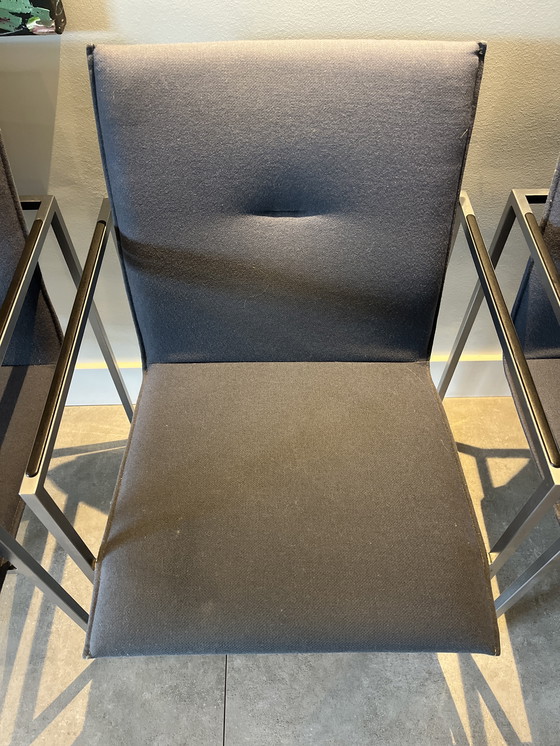 Image 1 of Sei sedie da pranzo con struttura Arco grigio/blu in buone condizioni