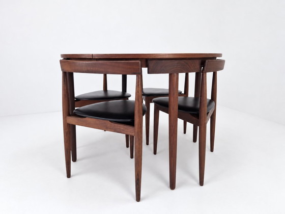 Salles à manger complètes Roundette en teck extensible par Hans Olsen pour Frem Røjle, Danemark années 1960 (photo 22 of 37)