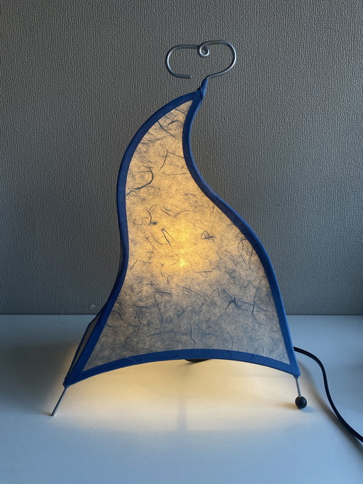 Lampe en papier de riz Tarogo Bleu