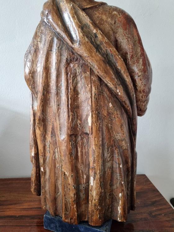 Image 1 of Estatua de madera antigua del siglo XVII/XVIII