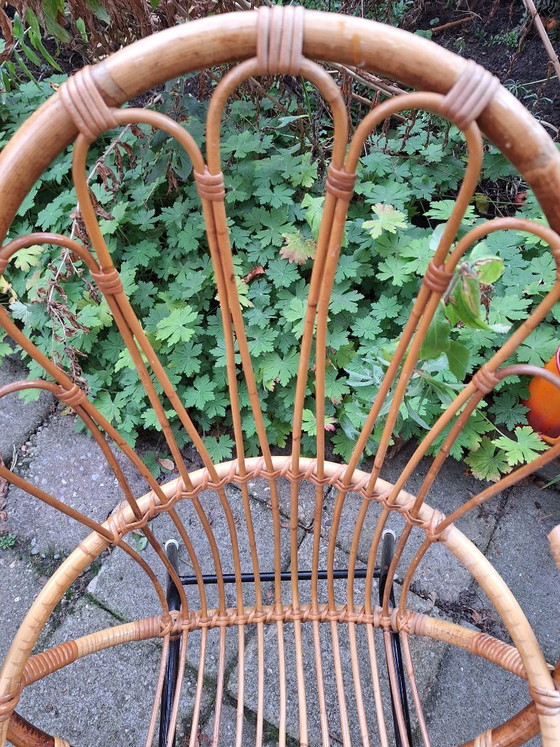 Vintage Jaren 60 Stoel | ROHE Noordwolde | Rotan in Perfecte Staat | – Rohé Noordwolde, Fauteuils, Metal (photo 3 of 10)