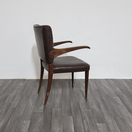 Image 1 of Guglielmo Ulrich Chair with Cantilever Armrests, 1950s, Rare Modern Design