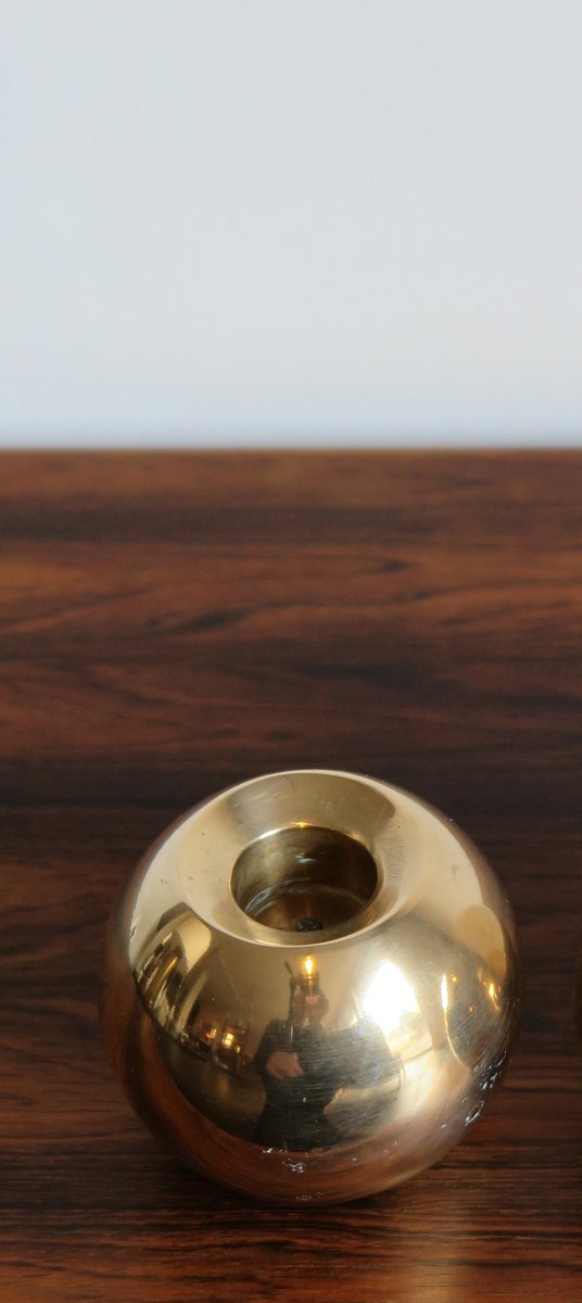 Brass Candle holder, Denmark, 1950s – Scandinavian (photo 2 of 6)