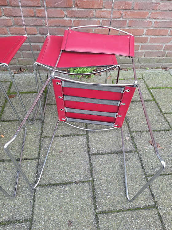 Image 1 of 6 Italian design chairs in the style of Giandomenico Berlotti