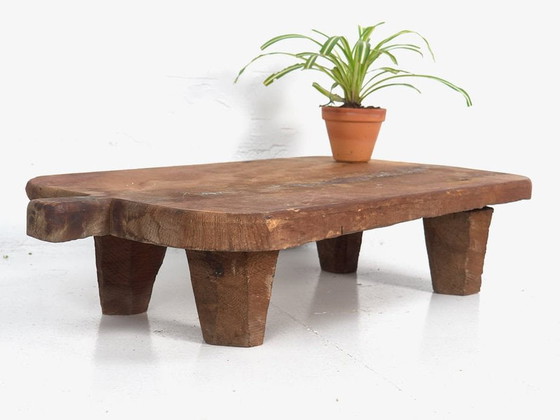 Antiker Couchtisch aus Massivholz (ca. 1900) #10, Beistelltische, Metall, Braun, Rustic (Foto 11 von 15)