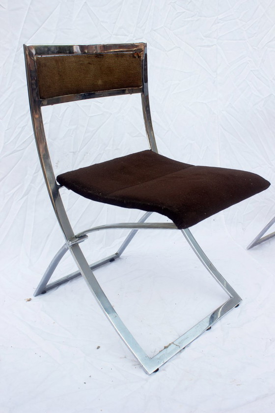 Image 1 of coppia di sedie pieghevoli vintage "Luisa" (o "Luiza") di Marcello Cueno